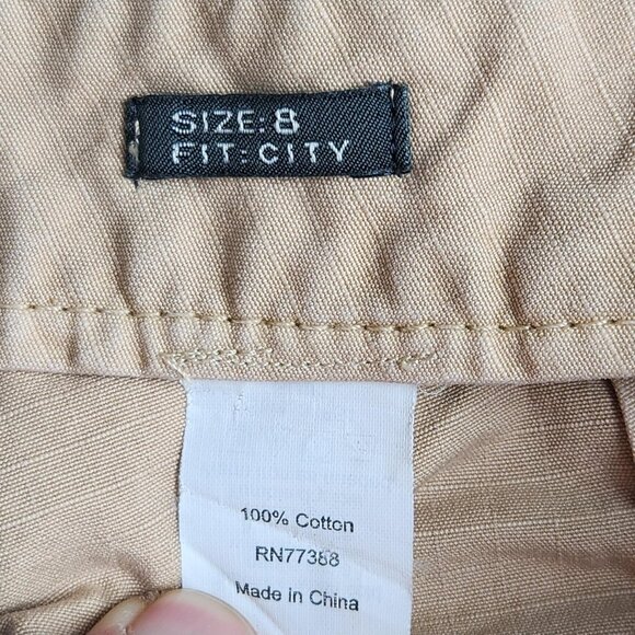 J Crew Pants Womens 8 Khaki Beige City Fit 100% Cotton Straight Leg Utility - Picture 11 of 12